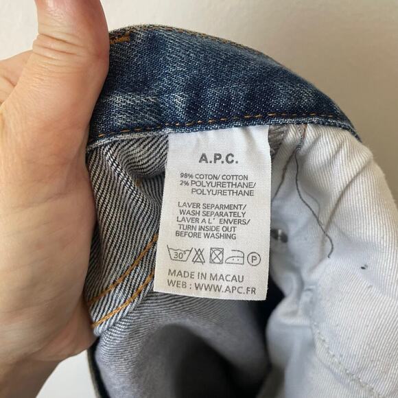 APC A Petite New Standard Men’s Slim Fit Jeans in Stonewash Size 33 x 33 - Picture 7 of 8